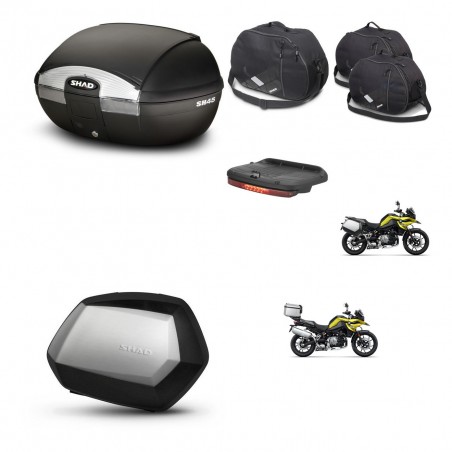 SHAD SH35 PREMIUM suitcases + mounting bracket SH45 trunk accessories KIT-461252