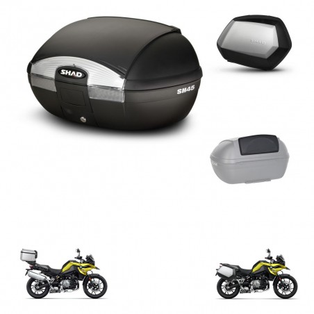 SHAD Maletas SH35 PREMIUM + soporte montaje baul SH45 accesorios KIT-461257