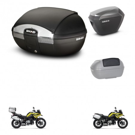 SHAD Maletas sh23 alu + soporte montaje baul SH45 accesorios KIT-461259