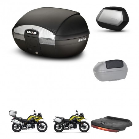 SHAD Maletas SH35 PREMIUM + soporte montaje baul SH45 accesorios KIT-461263