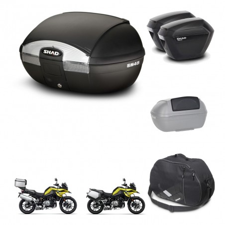 SHAD Maletas sh23 + soporte montaje baul SH45 accesorios KIT-461268