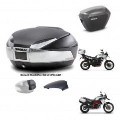 SHAD SH23 alu suitcases + mounting bracket SH48 trunk backrest cover KIT-461677