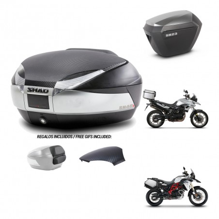 SHAD Maletas sh23 alu + soporte montaje baul SH48 tapa respaldo KIT-461677