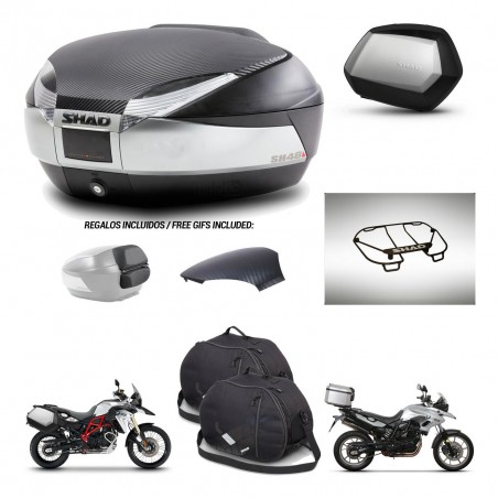 SHAD SH35 PREMIUM suitcases + mounting bracket SH48 trunk backrest cover accessories KIT-461682