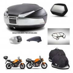 SHAD SH35 PREMIUM suitcases + mounting bracket SH48 trunk backrest cover accessories KIT-461717