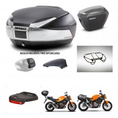 SHAD SH23 alu suitcases + mounting bracket SH48 trunk backrest cover accessories KIT-461724