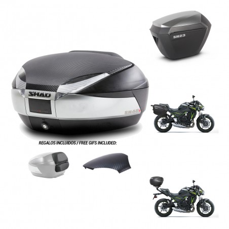 SHAD Maletas sh23 alu + soporte montaje baul SH48 tapa respaldo KIT-461747