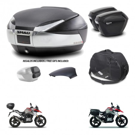 SHAD Maletas sh23 + soporte montaje baul SH48 tapa respaldo accesorios KIT-461792