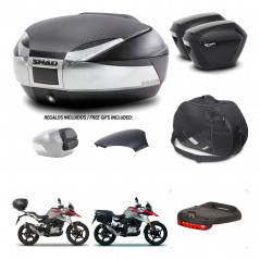 SHAD Suitcases sh23 + mounting bracket trunk SH48 backrest cover accessories KIT-461798