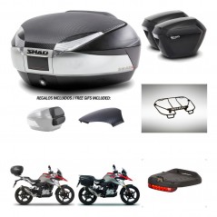 SHAD Maletas sh23 + soporte montaje baul SH48 tapa respaldo accesorios KIT-461810