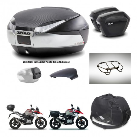 SHAD Maletas sh23 + soporte montaje baul SH48 tapa respaldo accesorios KIT-461816