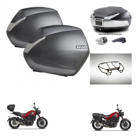 SHAD Baul SH48 tapa respaldo + soporte montaje maletas SH36 accesorios KIT-461850