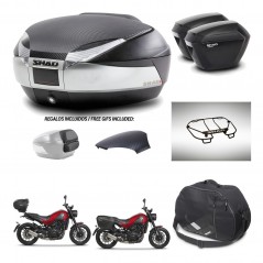 SHAD Suitcases sh23 + mounting bracket trunk SH48 backrest cover accessories KIT-461864