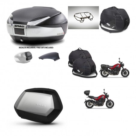 SHAD SH35 PREMIUM suitcases + mounting bracket SH48 trunk backrest cover accessories KIT-461866