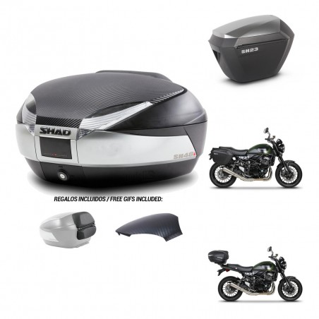 SHAD Maletas sh23 alu + soporte montaje baul SH48 tapa respaldo KIT-461879