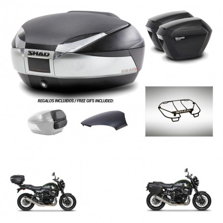SHAD Maletas sh23 + soporte montaje baul SH48 tapa respaldo accesorios KIT-461900