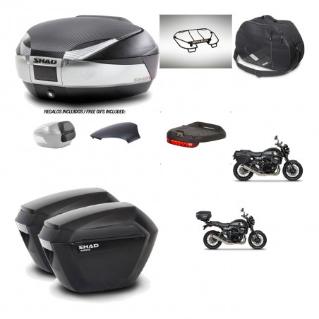 SHAD Suitcases sh23 + mounting bracket trunk SH48 backrest cover accessories KIT-461918