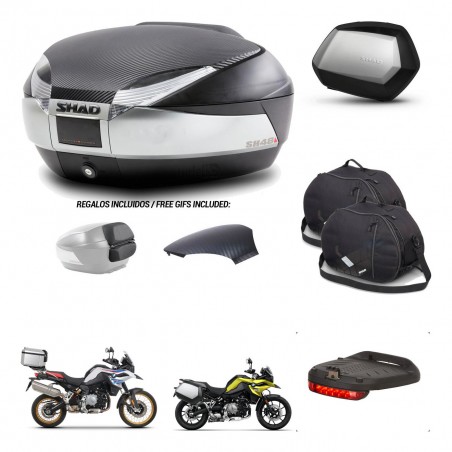 SHAD SH35 PREMIUM suitcases + mounting bracket SH48 trunk backrest cover accessories KIT-461932