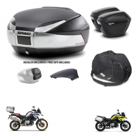 SHAD Maletas sh23 + soporte montaje baul SH48 tapa respaldo accesorios KIT-461936