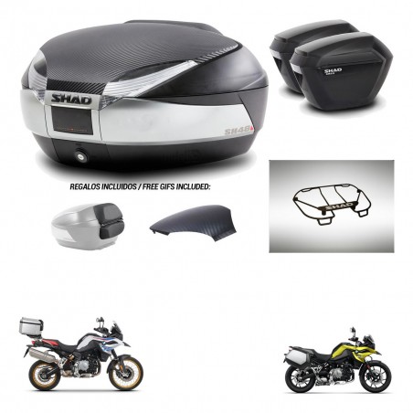 SHAD Maletas sh23 + soporte montaje baul SH48 tapa respaldo accesorios KIT-461948