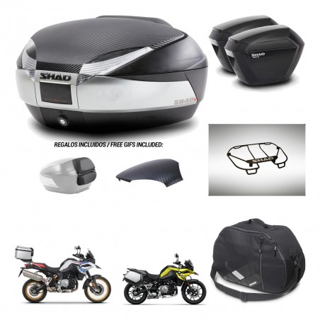 SHAD Maletas sh23 + soporte montaje baul SH48 tapa respaldo accesorios KIT-461960