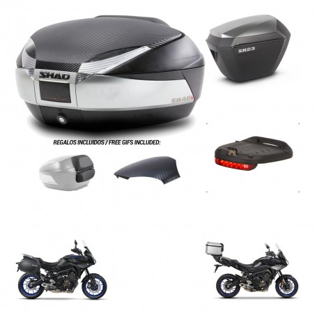 SHAD Maletas sh23 alu + soporte montaje baul SH48 tapa respaldo accesorios KIT-461981