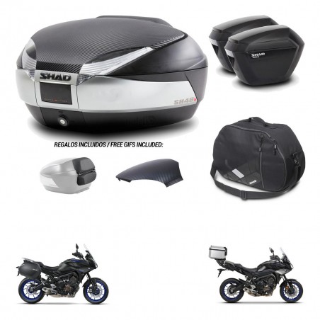 SHAD Suitcases sh23 + mounting bracket trunk SH48 backrest cover accessories KIT-461984