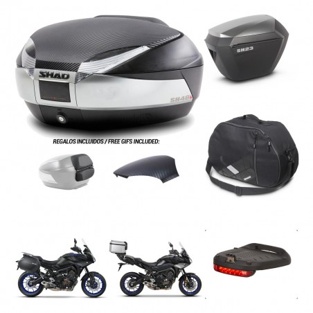 SHAD SH23 alu suitcases + mounting bracket SH48 trunk backrest cover accessories KIT-461993