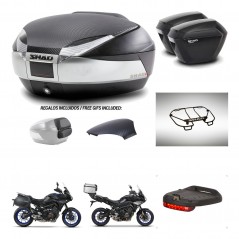 SHAD Suitcases sh23 + mounting bracket trunk SH48 backrest cover accessories KIT-462002