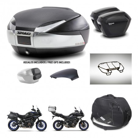 SHAD Maletas sh23 + soporte montaje baul SH48 tapa respaldo accesorios KIT-462008