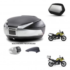 SHAD SH35 PREMIUM suitcases + mounting bracket SH48 trunk backrest cover KIT-462021