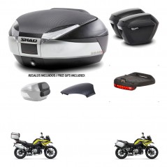 SHAD Suitcases sh23 + mounting bracket trunk SH48 backrest cover accessories KIT-462026
