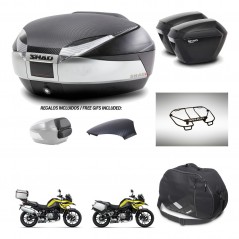 SHAD Maletas sh23 + soporte montaje baul SH48 tapa respaldo accesorios KIT-462056