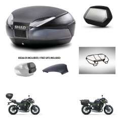 SHAD SH35 PREMIUM suitcases + mounting bracket SH48 trunk backrest cover accessories 49 L KIT-462151