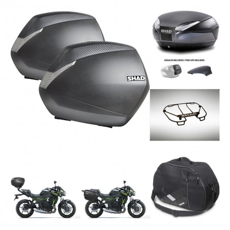 SHAD Baul SH48 tapa respaldo + soporte montaje maletas SH36 accesorios 49 L KIT-462160