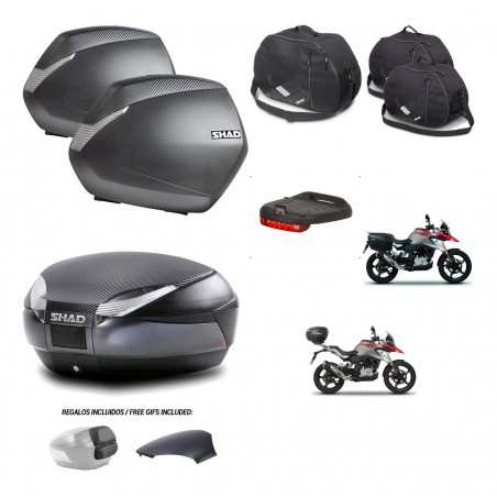 SHAD Baul SH48 tapa respaldo + soporte montaje maletas SH36 accesorios 49 L KIT-462191