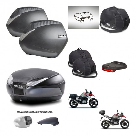 SHAD Baul SH48 tapa respaldo + soporte montaje maletas SH36 accesorios 49 L KIT-462215