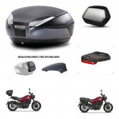 SHAD SH35 PREMIUM suitcases + mounting bracket SH48 trunk backrest cover accessories 49 L KIT-462229