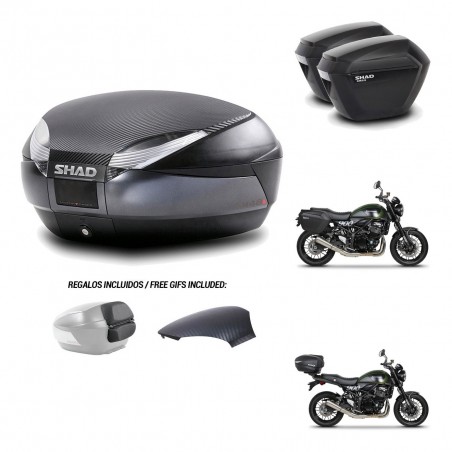 SHAD Maletas sh23 + soporte montaje baul SH48 tapa respaldo 49 L KIT-462270