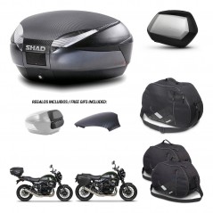 SHAD SH35 PREMIUM suitcases + mounting bracket SH48 trunk backrest cover accessories 49 L KIT-462284