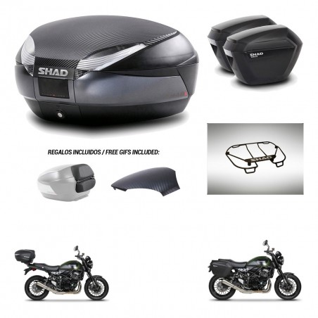 SHAD Suitcases sh23 + mounting bracket trunk SH48 backrest cover accessories 49 L KIT-462294