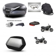 SHAD SH35 PREMIUM suitcases + mounting bracket SH48 trunk backrest cover accessories 49 L KIT-462302