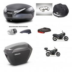 SHAD SH23 alu suitcases + mounting bracket SH48 trunk backrest cover accessories 49 L KIT-462315