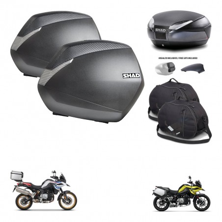SHAD Baul SH48 tapa respaldo + soporte montaje maletas SH36 accesorios 49 L KIT-462317