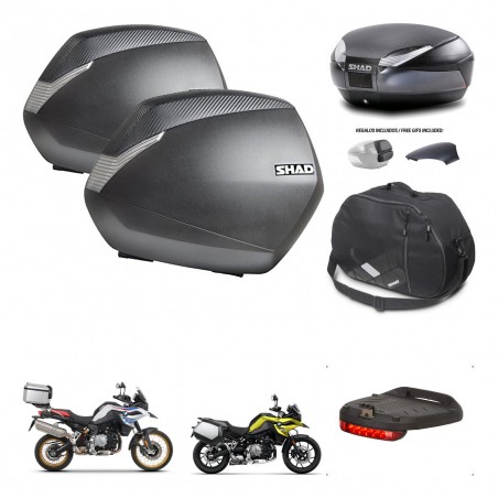 SHAD Baul SH48 tapa respaldo + soporte montaje maletas SH36 accesorios 49 L KIT-462334
