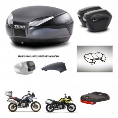 SHAD Suitcases sh23 + mounting bracket trunk SH48 backrest cover accessories 49 L KIT-462348