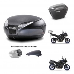 SHAD Maletas sh23 alu + soporte montaje baul SH48 tapa respaldo 49 L KIT-462369