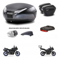 SHAD Suitcases sh23 + mounting bracket trunk SH48 backrest cover accessories 49 L KIT-462372