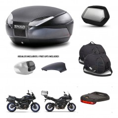 SHAD SH35 PREMIUM suitcases + mounting bracket SH48 trunk backrest cover accessories 49 L KIT-462374