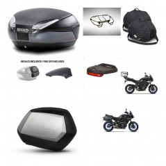 SHAD SH35 PREMIUM suitcases + mounting bracket SH48 trunk backrest cover accessories 49 L KIT-462398